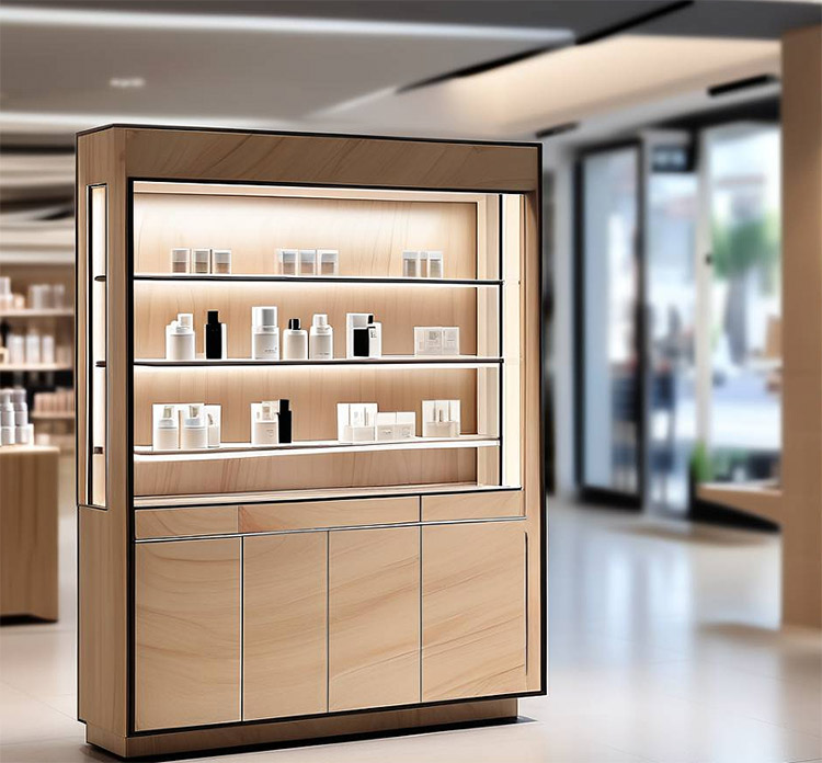当社の製品化粧品の展示キャビネットは、国際市場でどのように際立っていますか？