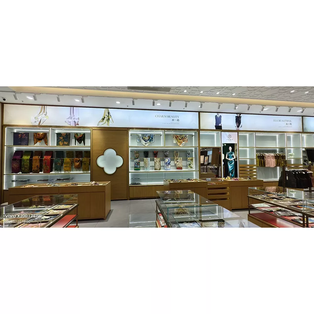 ガラス製婦人服ディスプレイラック